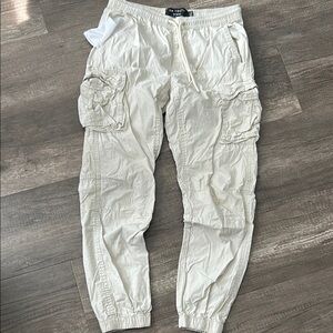 Kids Cream Cargo Pants